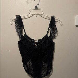 Urban Outfitters Black Lace Top